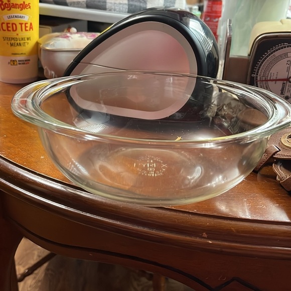 Vintage Clear Pyrex 1 1/2 Qt Ovenware Casserole #023 with matching lid 683-C-22 - Picture 2 of 3